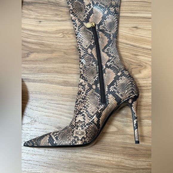 STELLA MCCARTNEY - 100mm Stella Iconic Python Print Boots Size 39 - Picture 7 of 16